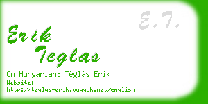 erik teglas business card
