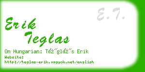 erik teglas business card